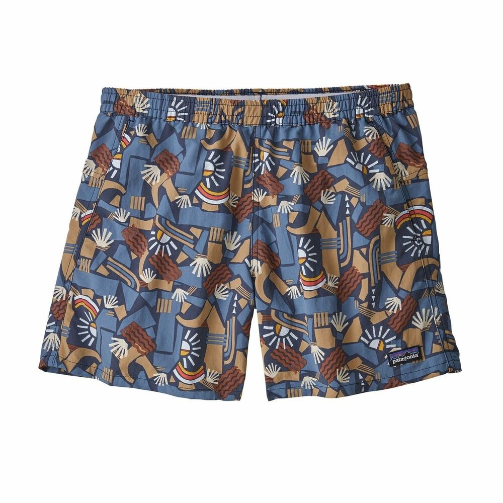 Patagonia Women’s Rare Vintage Baggies Canyon Block Print Shorts Sz M Worn Wear